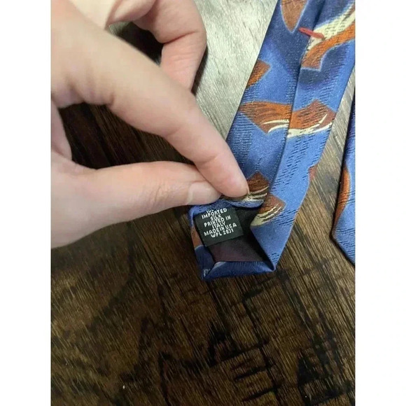 Men’s Tie Bacon Strip Patter‎ Via Manzoni Italian Silk - Picture 3 of 5